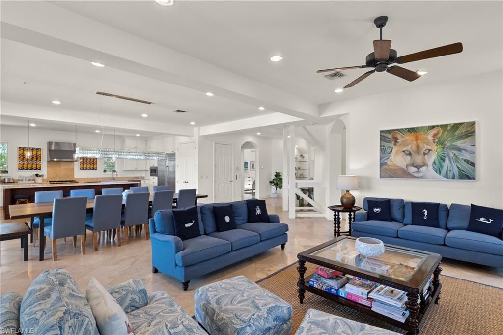 Dining room, Interior, Kitchen, Living room, Pendant Lights, Recessed Lighting