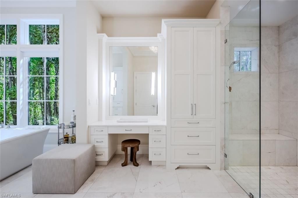 Bathroom, Glass Shower, Interior, Marble, Marble Walls