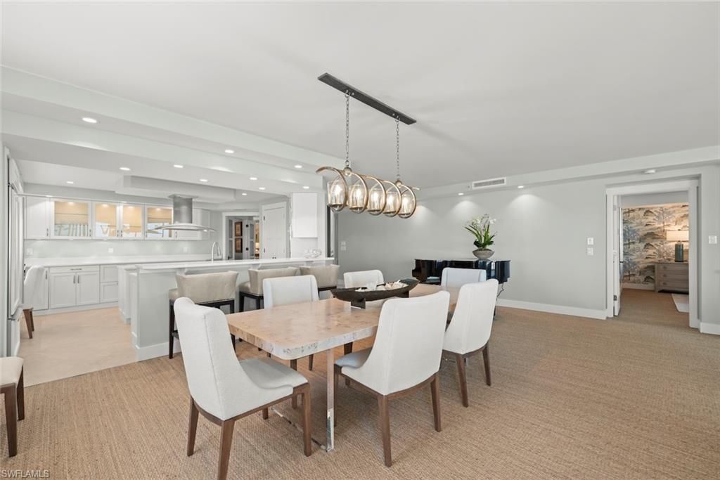 Chandelier, Dining room, Interior, Kitchen, Recessed Lighting