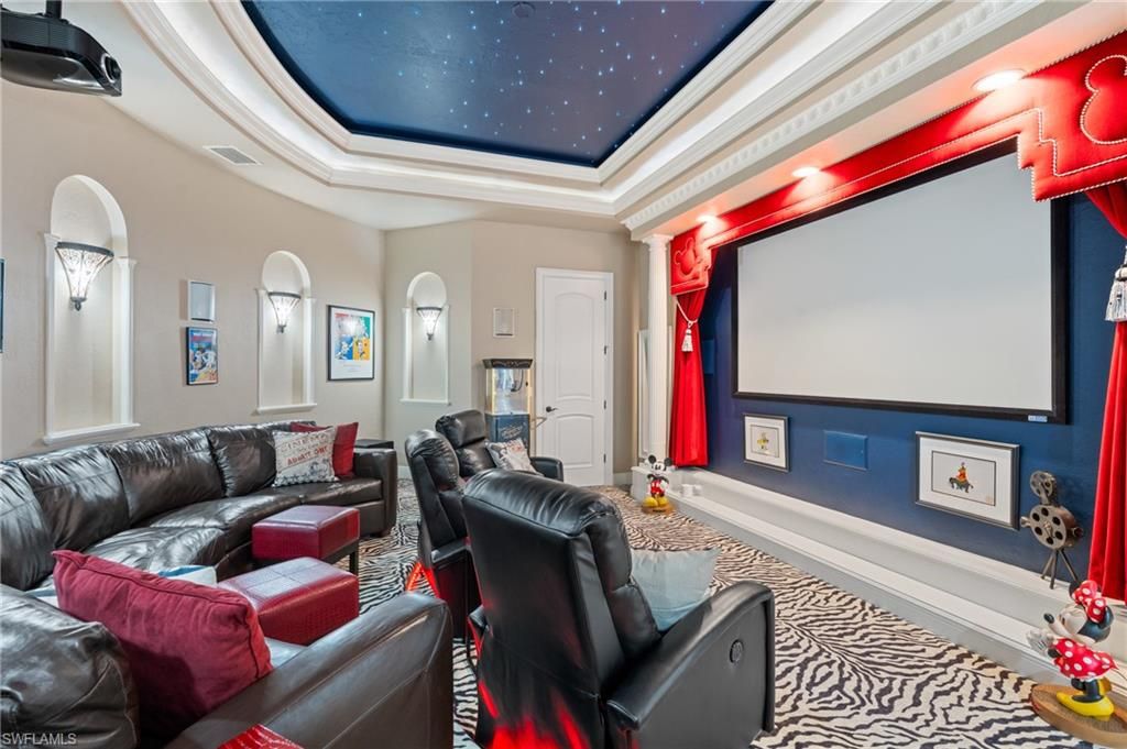 Home Theatre Room, Interior, Projection Screen, Recessed Lighting, Theatre Room