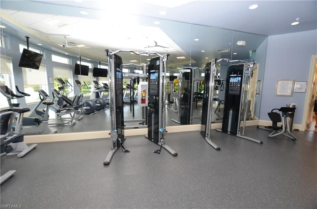 Fitness Equipment, Gym, Interior, Recessed Lighting