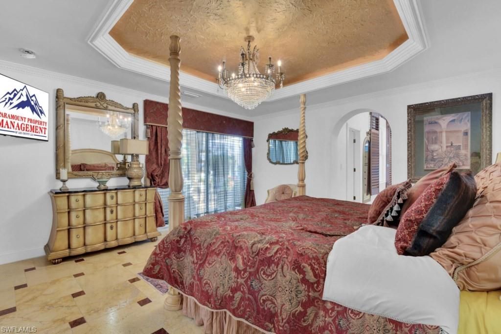 Bedroom, Chandelier, Interior
