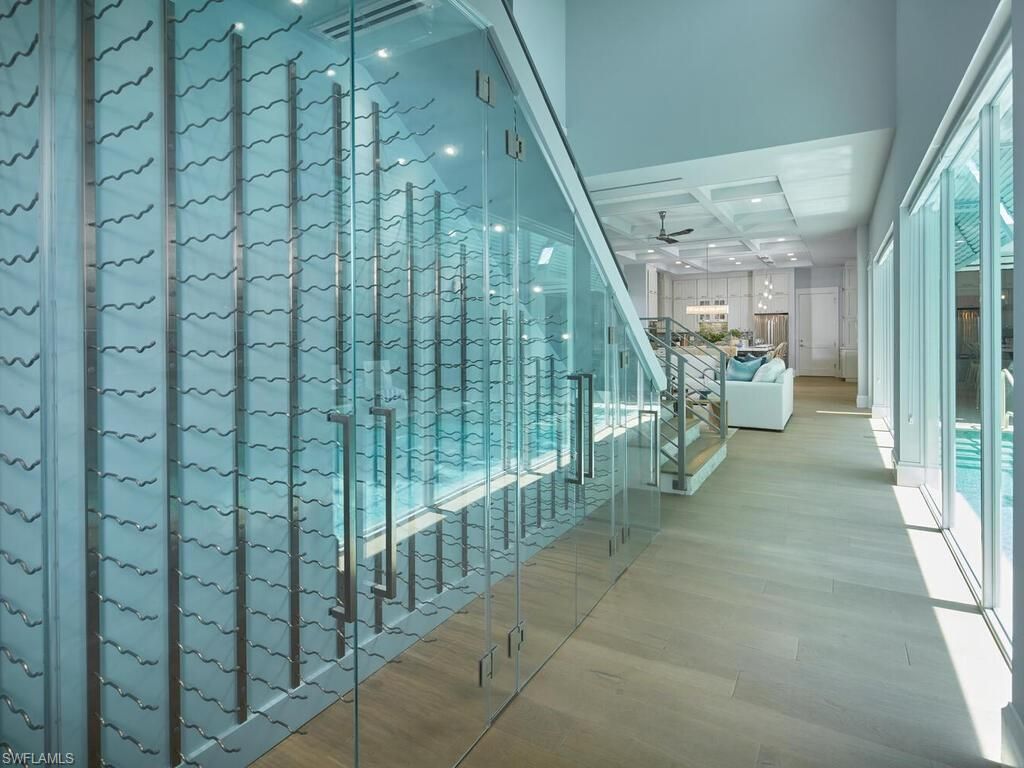 Interior, Recessed Lighting, Wine Storage, Wood Texture Flooring