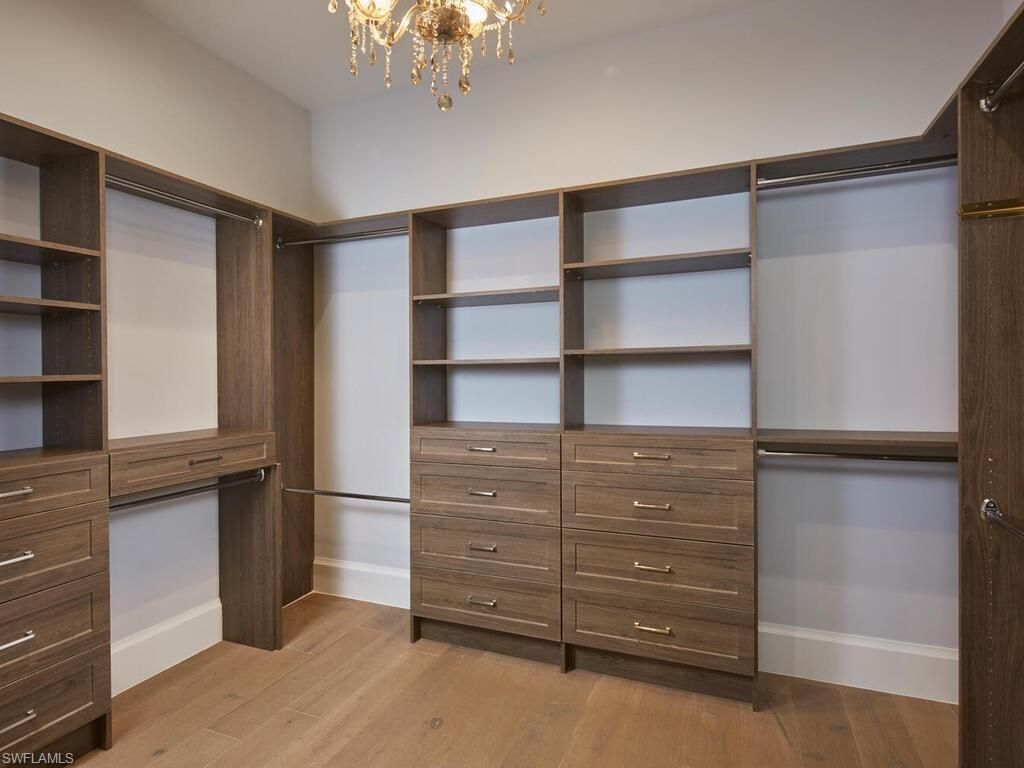 Chandelier, Interior, Walk-in Closets, Wood Texture Flooring