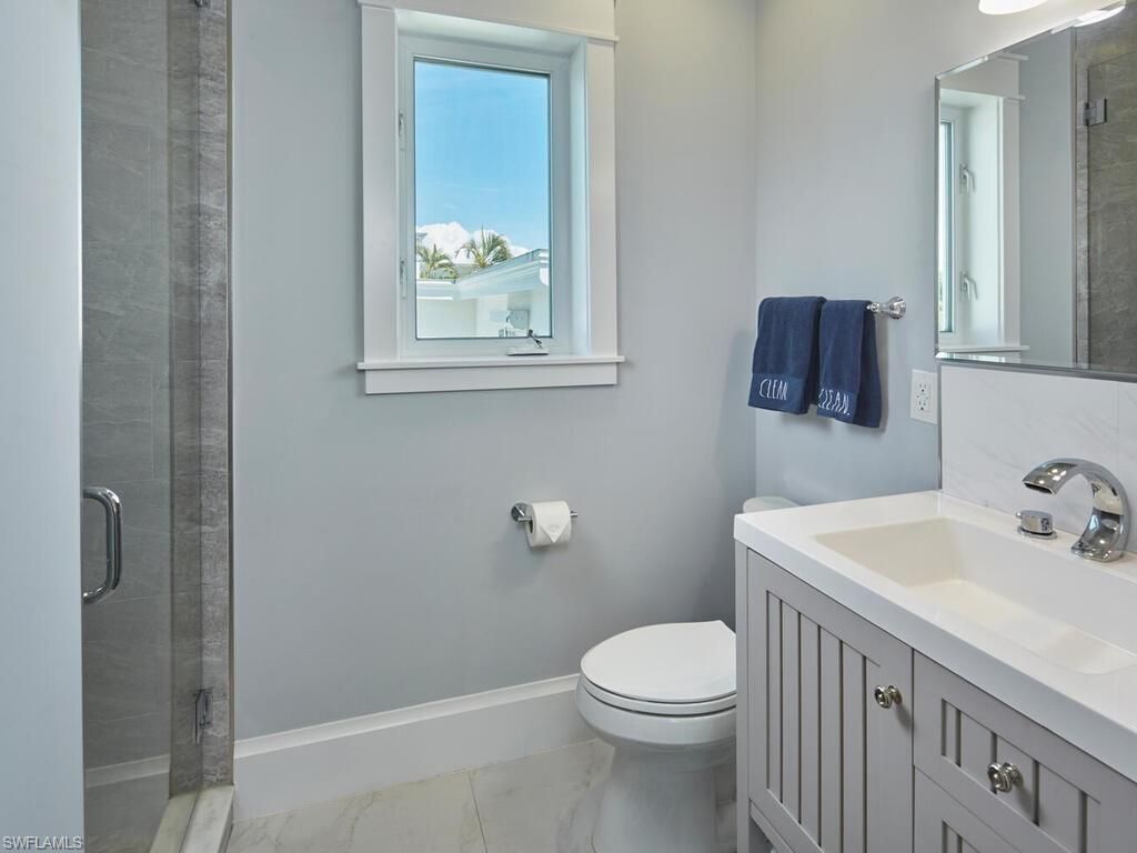 Bathroom, Glass Shower, Interior, Marble