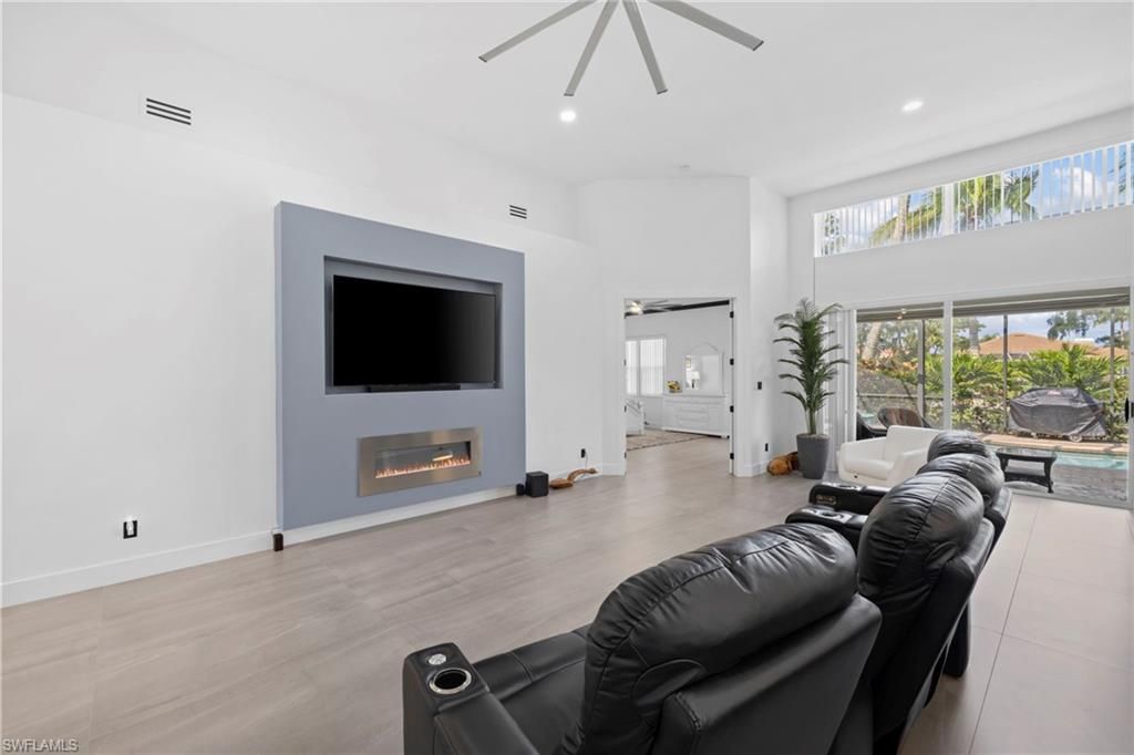 Home Theatre Room, Fireplace, Interior, Living room, Recessed Lighting