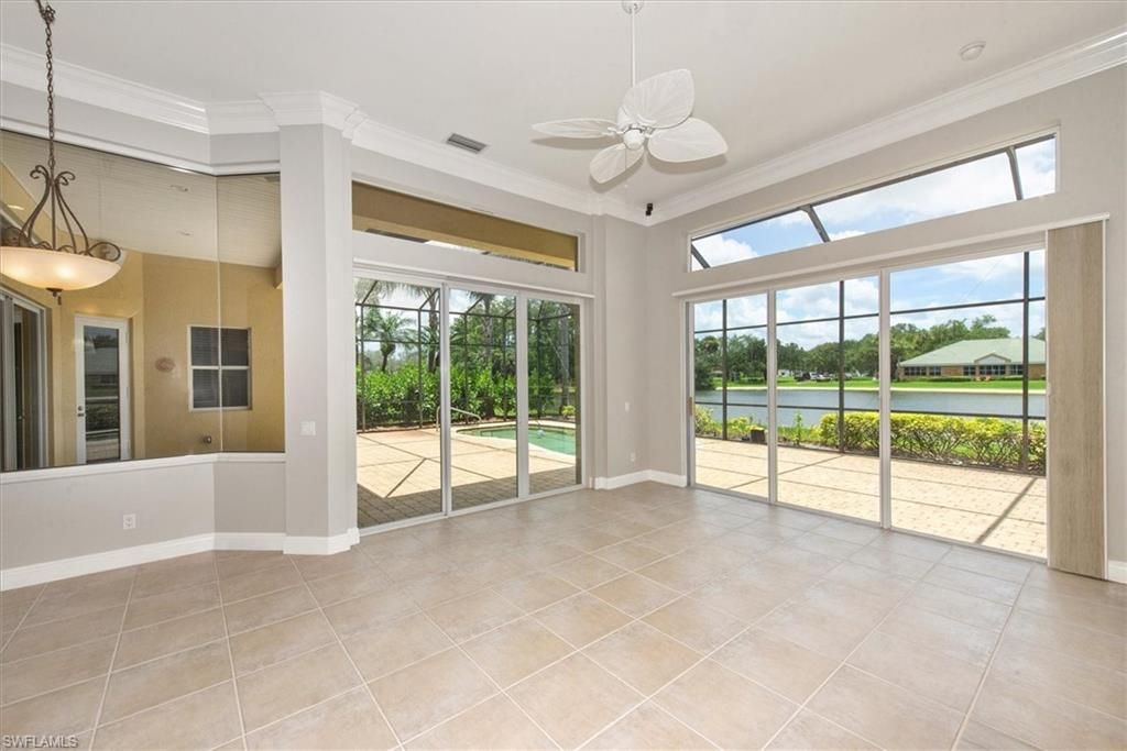 Empty room, Interior, Pendant Lights, Sun Room, Water