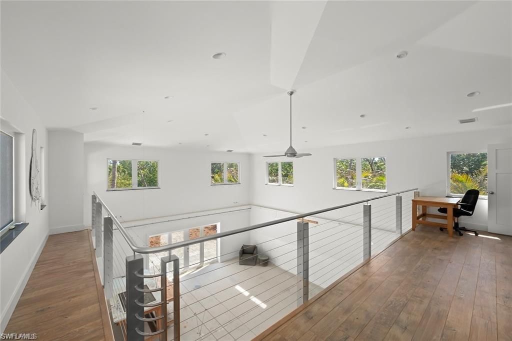 Home Office, Interior, Pendant Lights, Recessed Lighting, Wood Texture Flooring