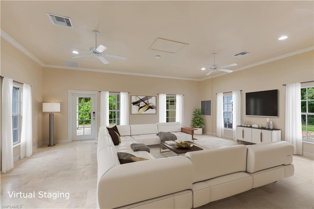 Interior, Living room, Recessed Lighting