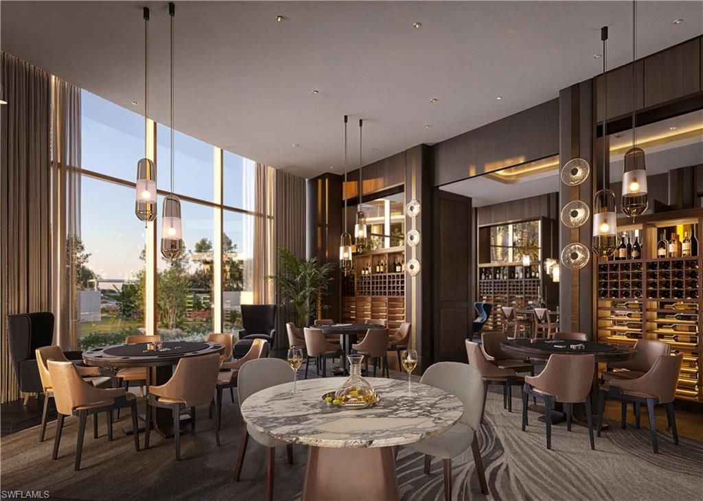 Dining room, Interior, Pendant Lights, Recessed Lighting, Wine Storage