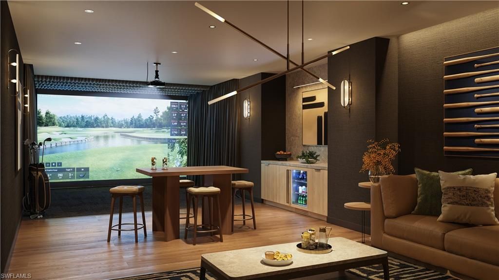 Interior, Living room, Pendant Lights, Recessed Lighting, Water, Wood Texture Flooring