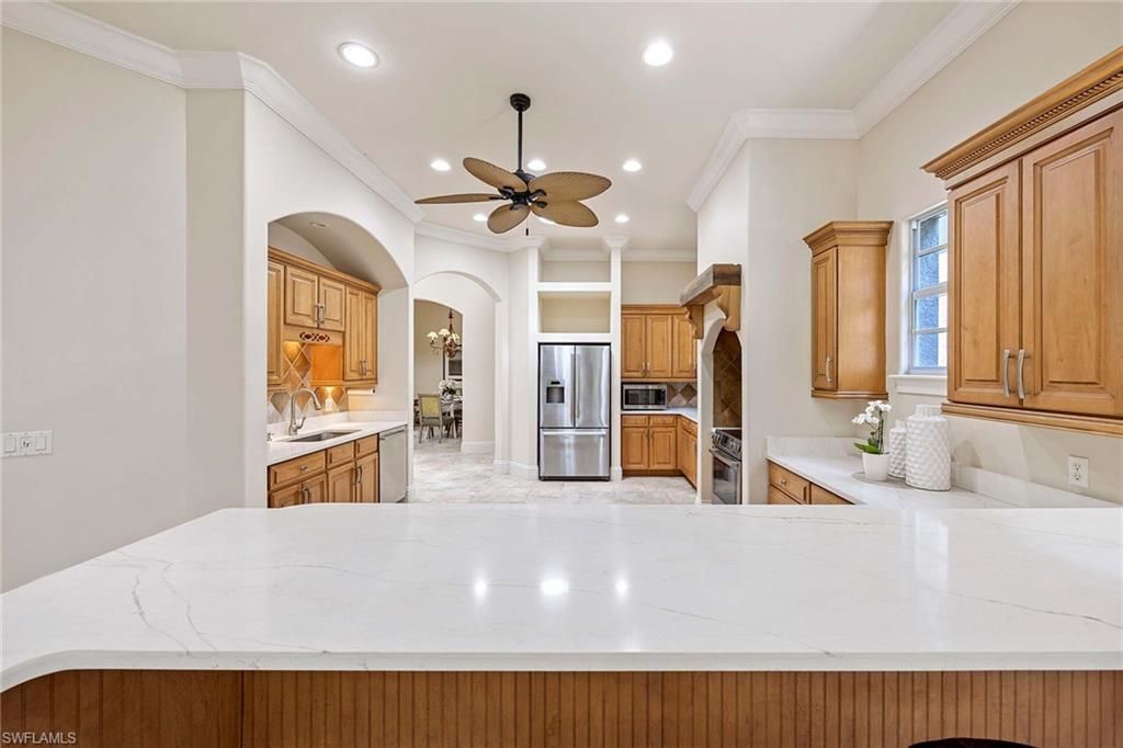 Interior, Kitchen, Recessed Lighting, Stainless Steel Appliances