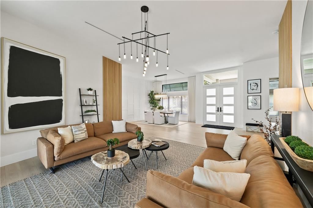 Interior, Living room, Pendant Lights, Wood Texture Flooring