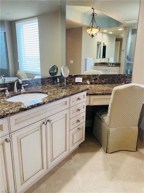 Bathroom, Dual Sink Vanities, Interior, Pendant Lights, Recessed Lighting