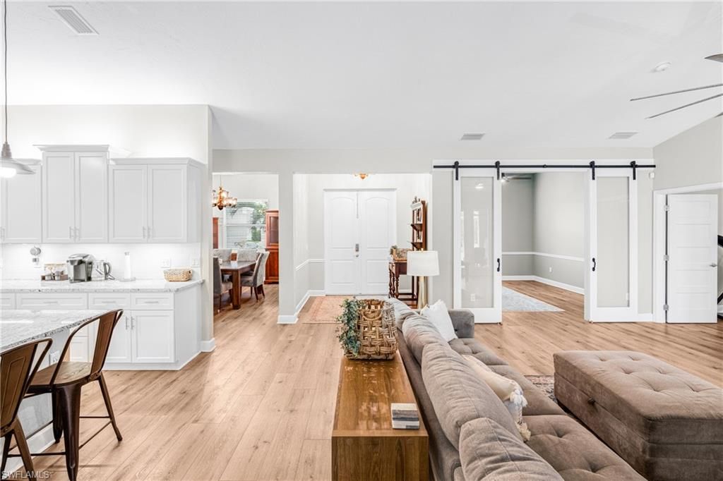 Dining room, Interior, Kitchen, Living room, Wood Texture Flooring
