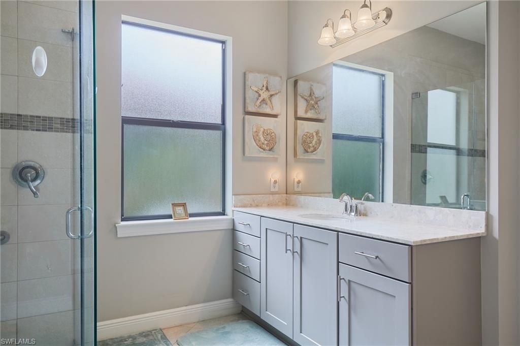 Bathroom, Dual Sink Vanities, Glass Shower, Interior
