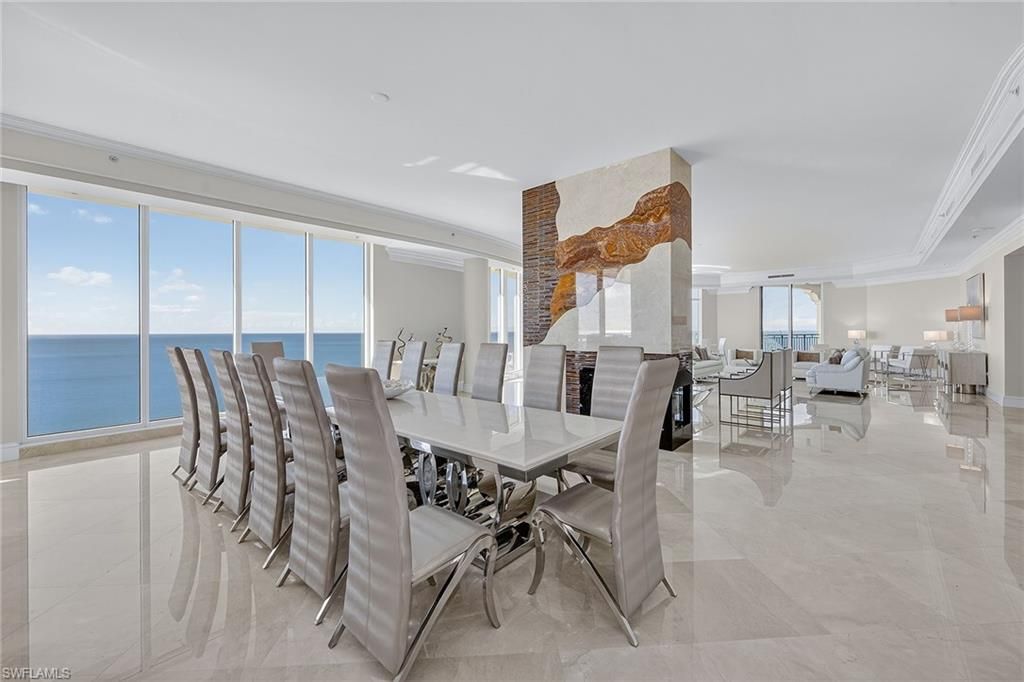 Dining room, Interior, Recessed Lighting, Water