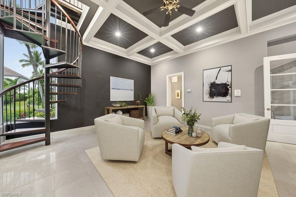 Interior, Living room, Recessed Lighting