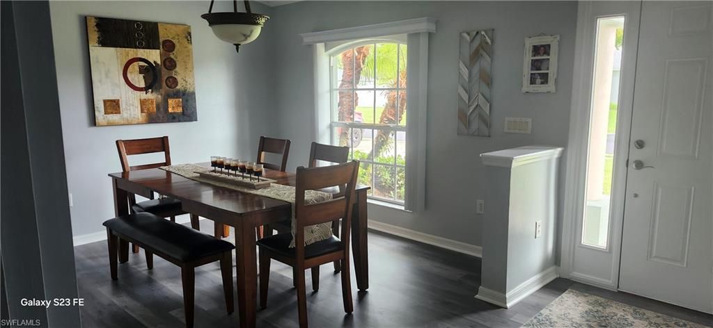 Dining room, Interior, Wood Texture Flooring
