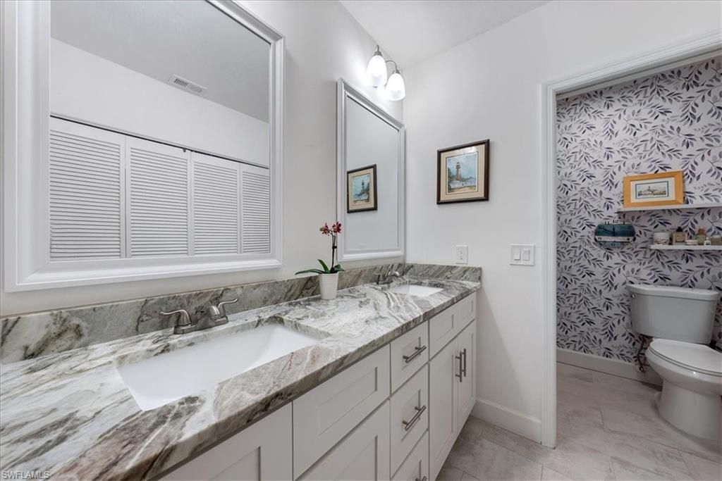 Bathroom, Dual Sink Vanities, Interior, Marble