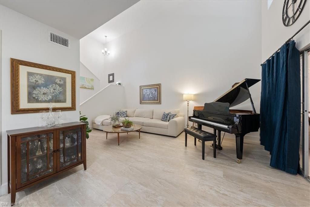 Interior, Living room, Pendant Lights, Piano