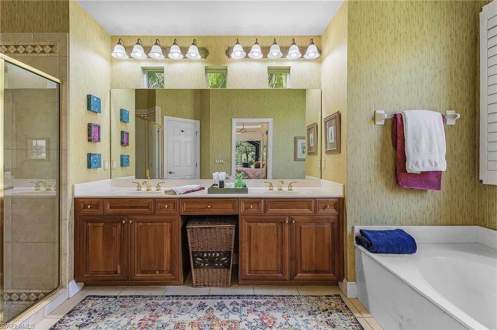 Bathroom, Dual Sink Vanities, Glass Shower, Interior