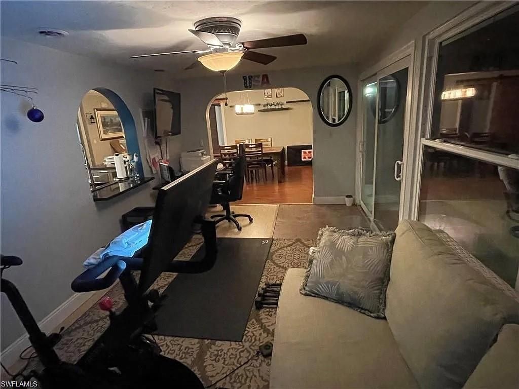 Fitness Equipment, Home Office, Interior, Living room, Wood Texture Flooring