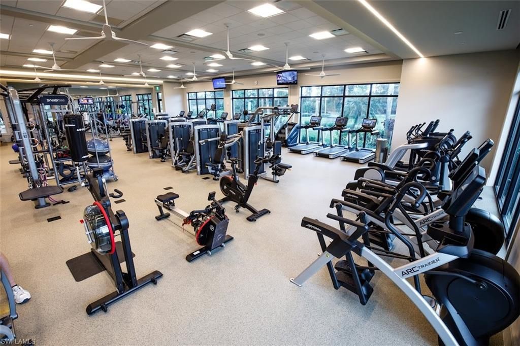 Fitness Equipment, Gym, Interior, Recessed Lighting