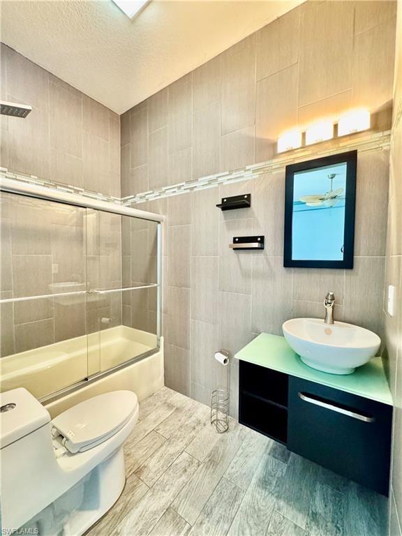 Bathroom, Glass Shower, Interior, Wood Texture Flooring
