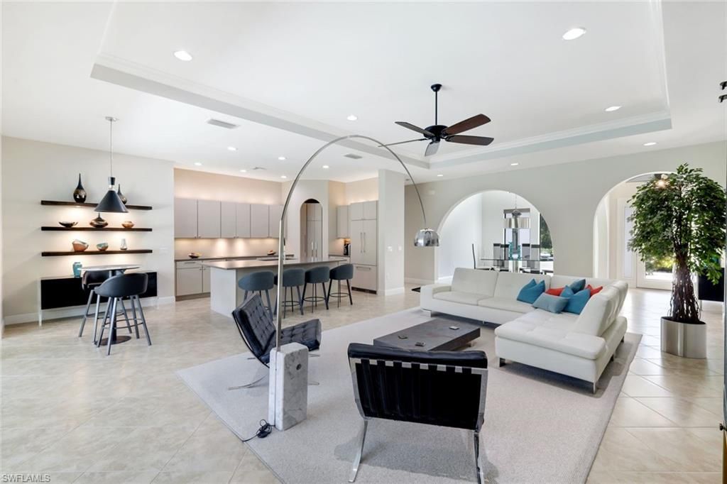 Interior, Kitchen, Living room, Pendant Lights, Recessed Lighting