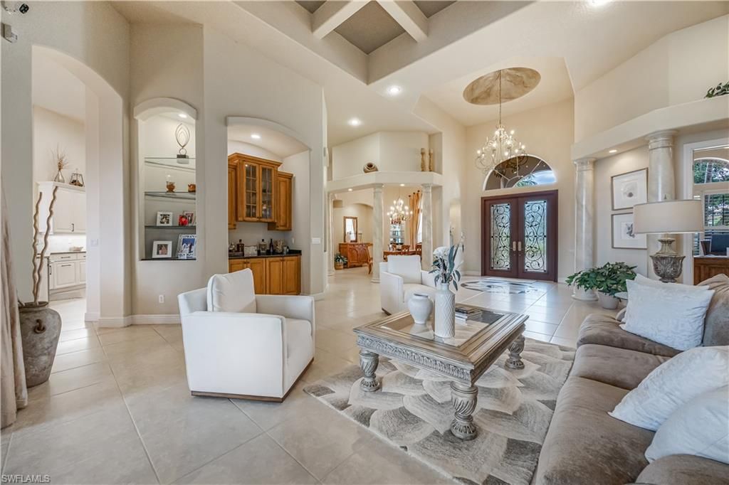 Chandelier, Interior, Living room, Recessed Lighting