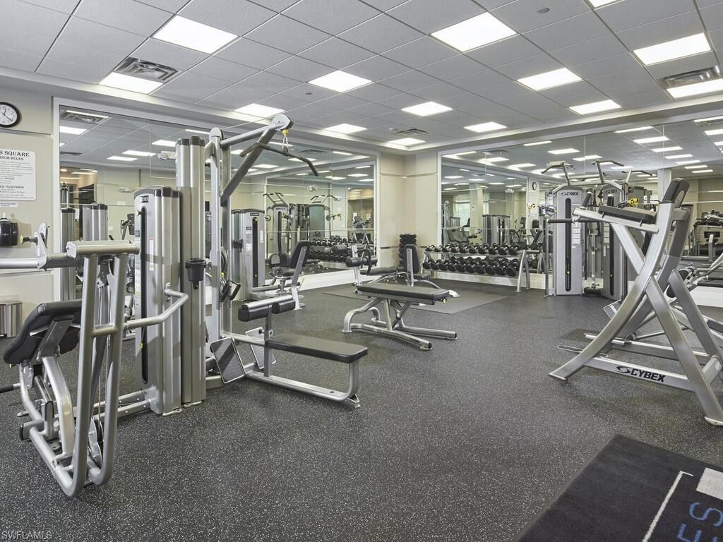 Fitness Equipment, Gym, Interior, Recessed Lighting