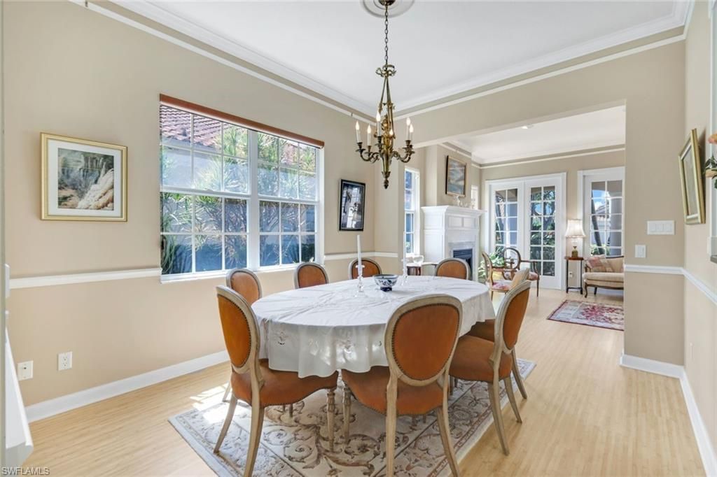 Chandelier, Dining room, Fireplace, Interior, Living room, Wood Texture Flooring