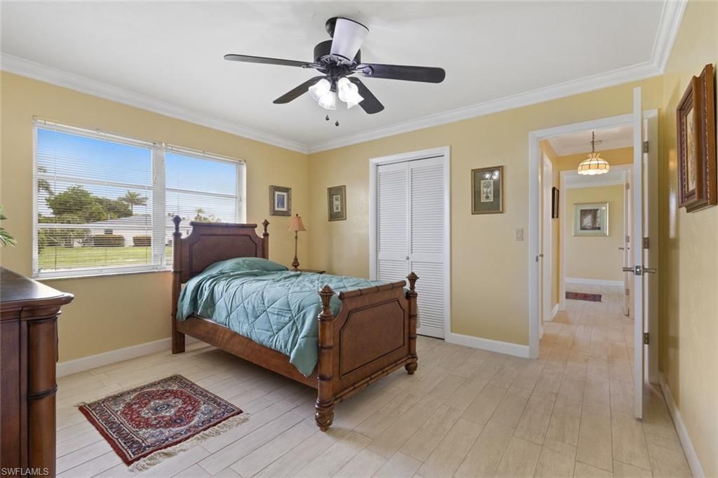 Bedroom, Interior, Pendant Lights, Wood Texture Flooring