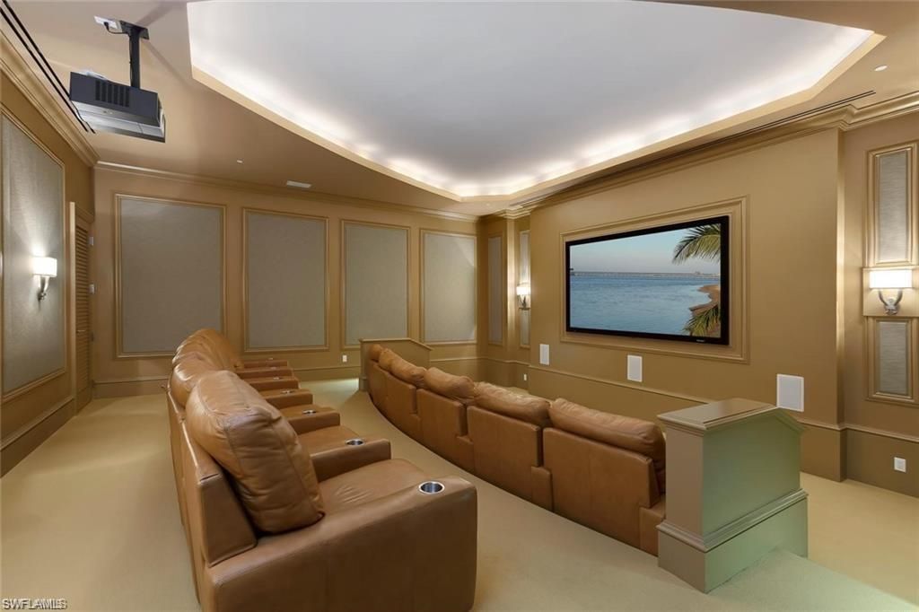 Home Theatre Room, Interior, Projection Screen, Recessed Lighting, Theatre Room