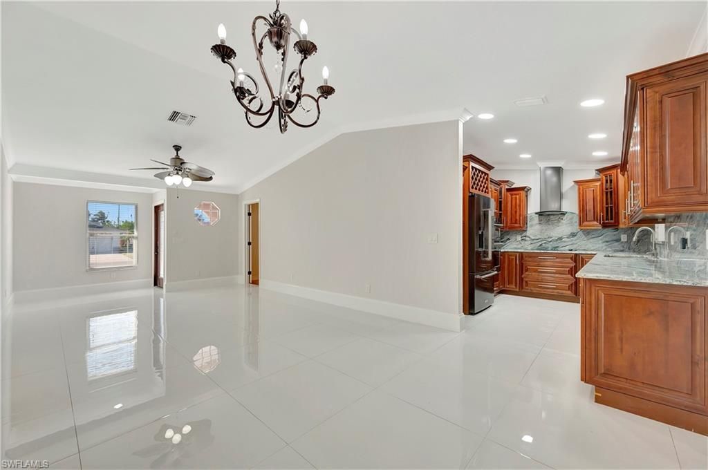 Chandelier, Interior, Kitchen, Recessed Lighting