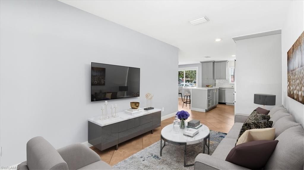 Interior, Kitchen, Living room, Recessed Lighting