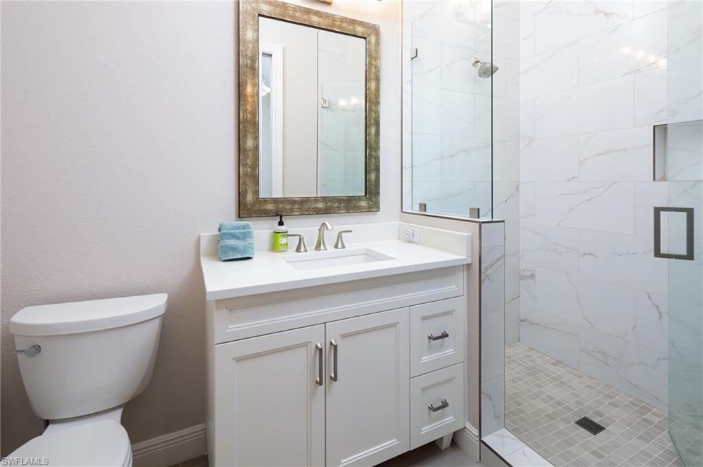Bathroom, Glass Shower, Interior, Marble Walls
