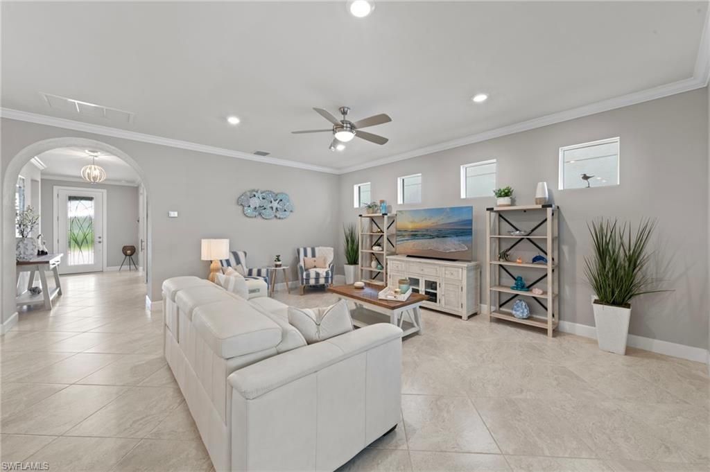 Interior, Living room, Recessed Lighting