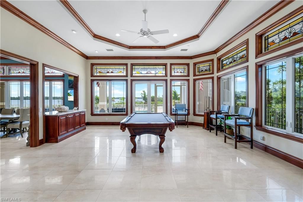 Billiard Table, Game Room, Interior, Recessed Lighting