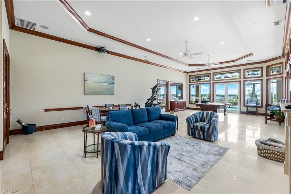 Billiard Table, Game Room, Interior, Living room, Recessed Lighting