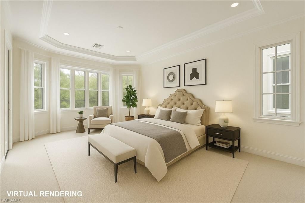 Bedroom, Interior, Recessed Lighting