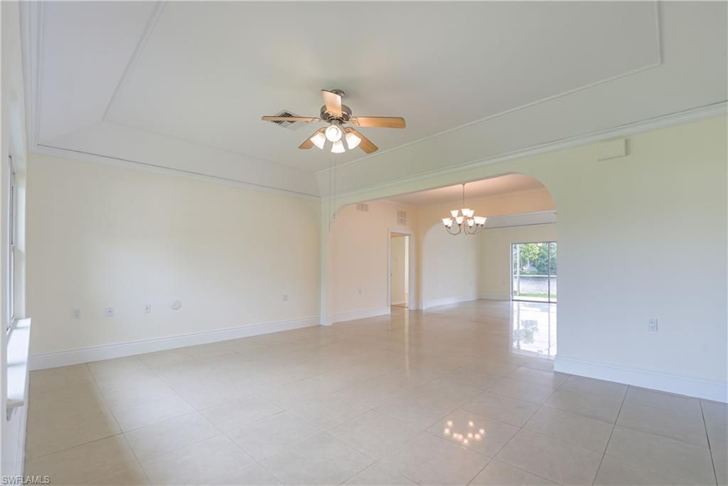 Chandelier, Empty room, Interior