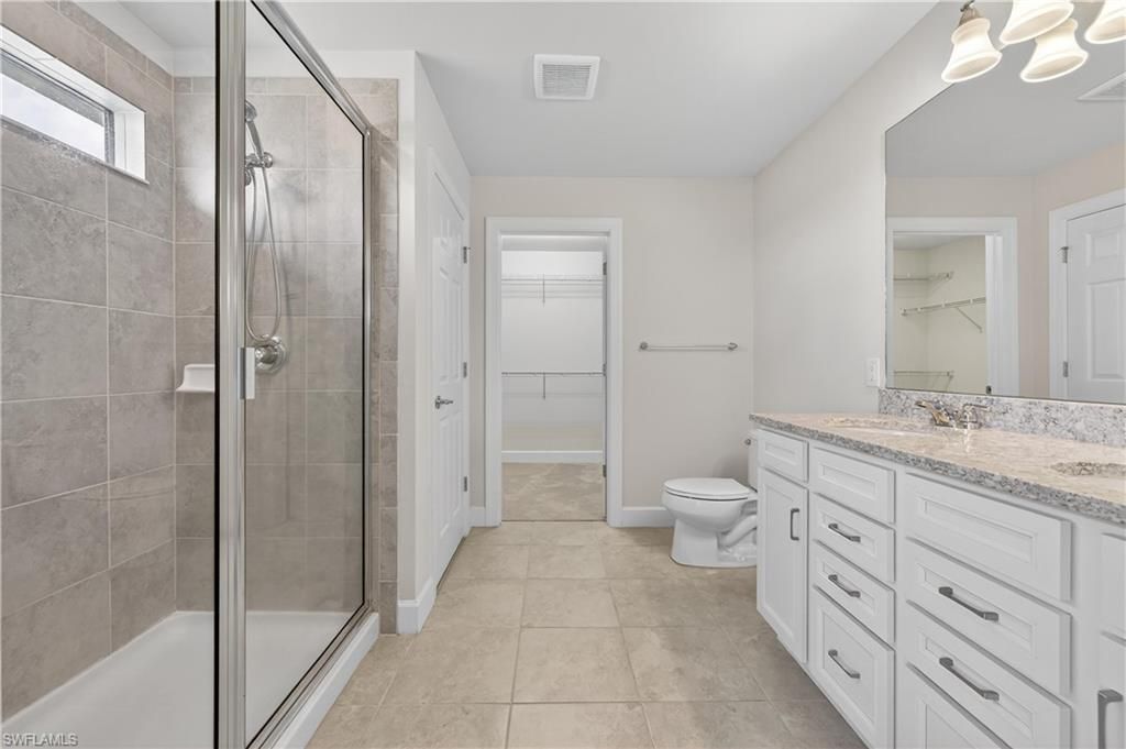 Bathroom, Dual Sink Vanities, Glass Shower, Interior