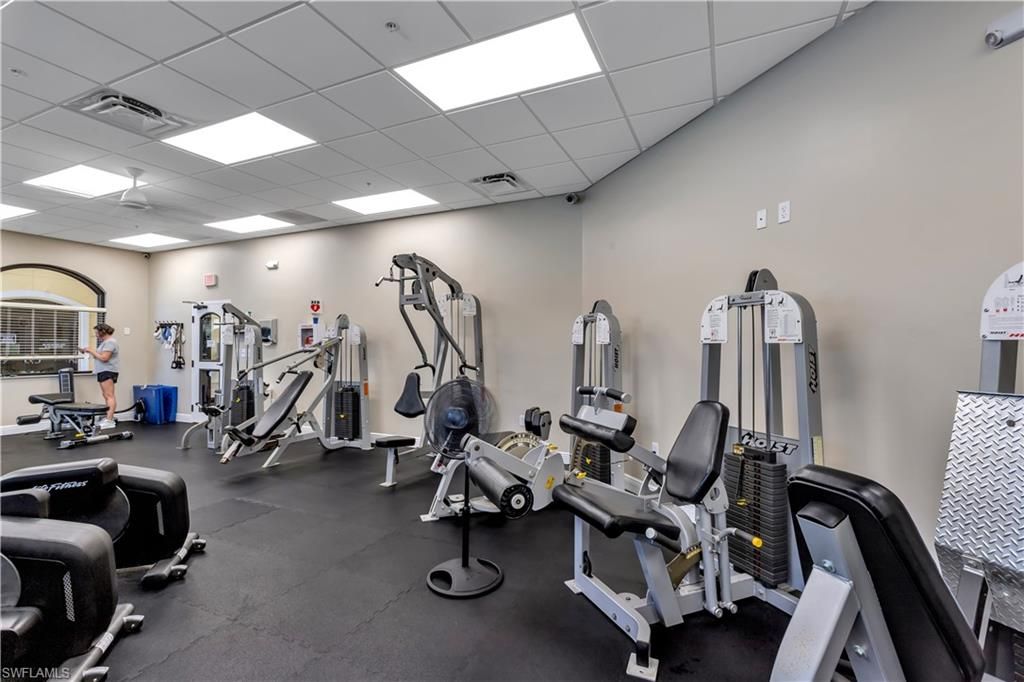 Fitness Equipment, Gym, Interior, Recessed Lighting