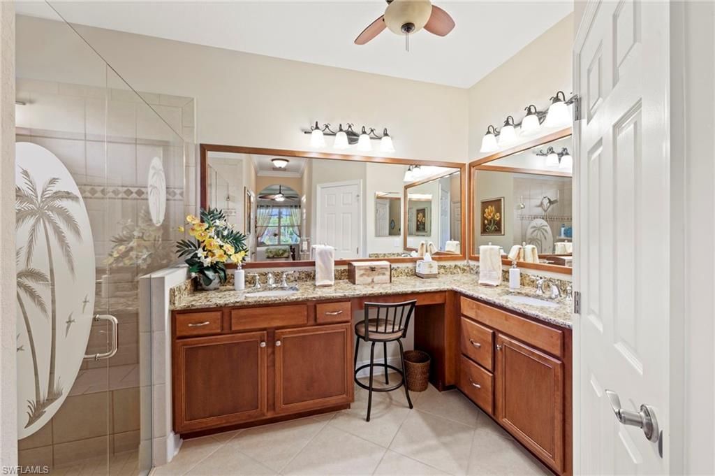 Bathroom, Dual Sink Vanities, Glass Shower, Interior