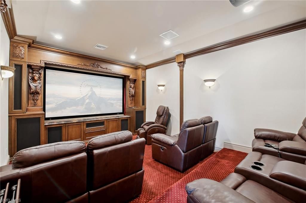 Home Theatre Room, Interior, Projection Screen, Recessed Lighting, Theatre Room