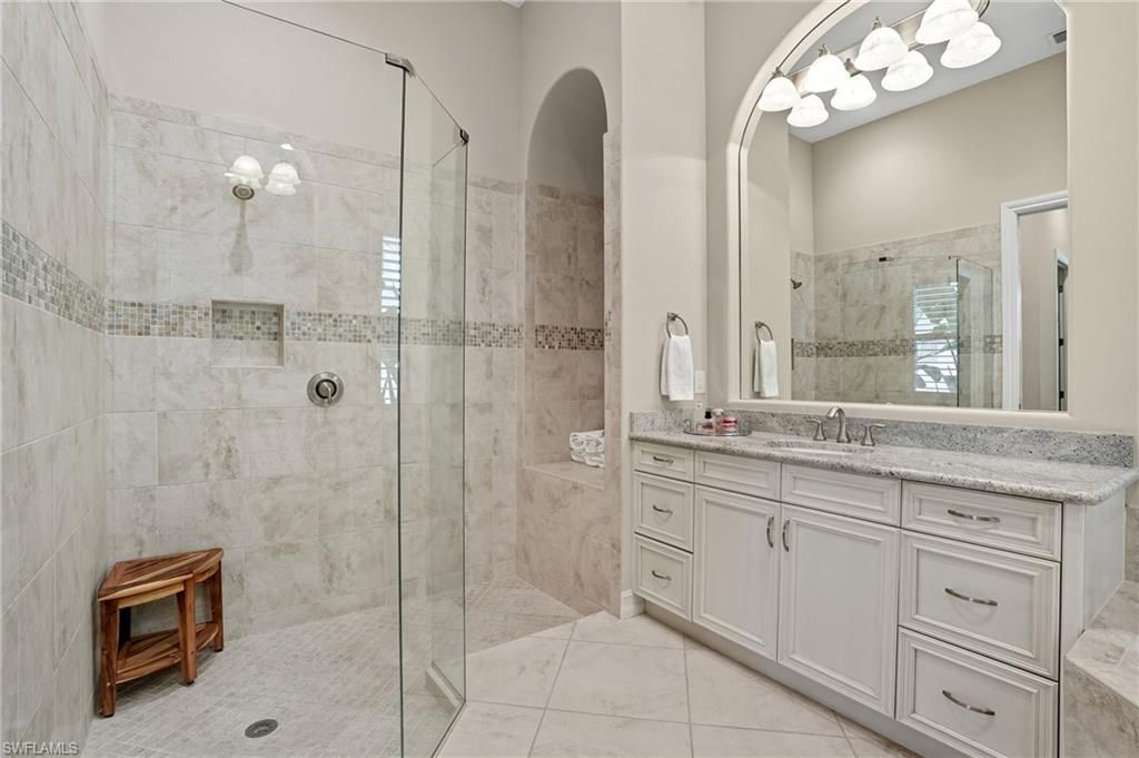 Bathroom, Dual Sink Vanities, Glass Shower, Interior