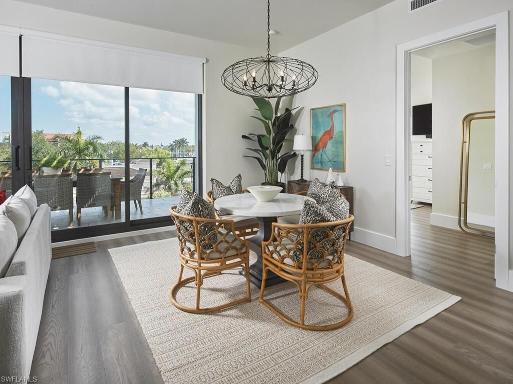 Chandelier, Dining room, Interior, Pendant Lights, Wood Texture Flooring