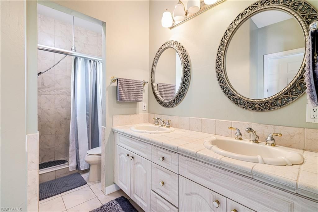 Bathroom, Dual Sink Vanities, Interior, Tile Countertops